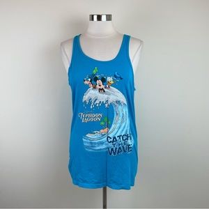 Disneyland Walt Disney World Typhoon Lagoon Catch The Wave Blue Top 2XL